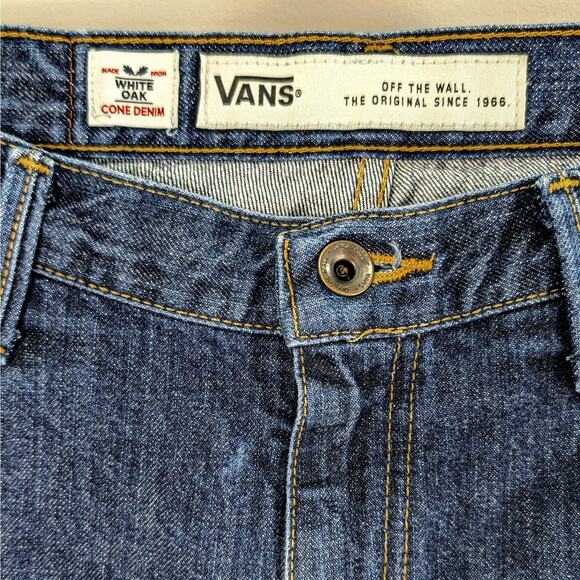 Vans Mens V46 Taper Slim Straight Jeans White Oak Cone Denim Skateboarding 32x32 - Picture 10 of 15